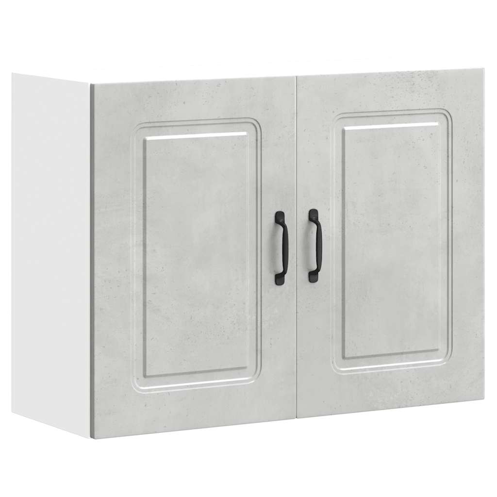 Кухненски стенен шкаф, Kalmar, бетонно сив, инженерно дърво