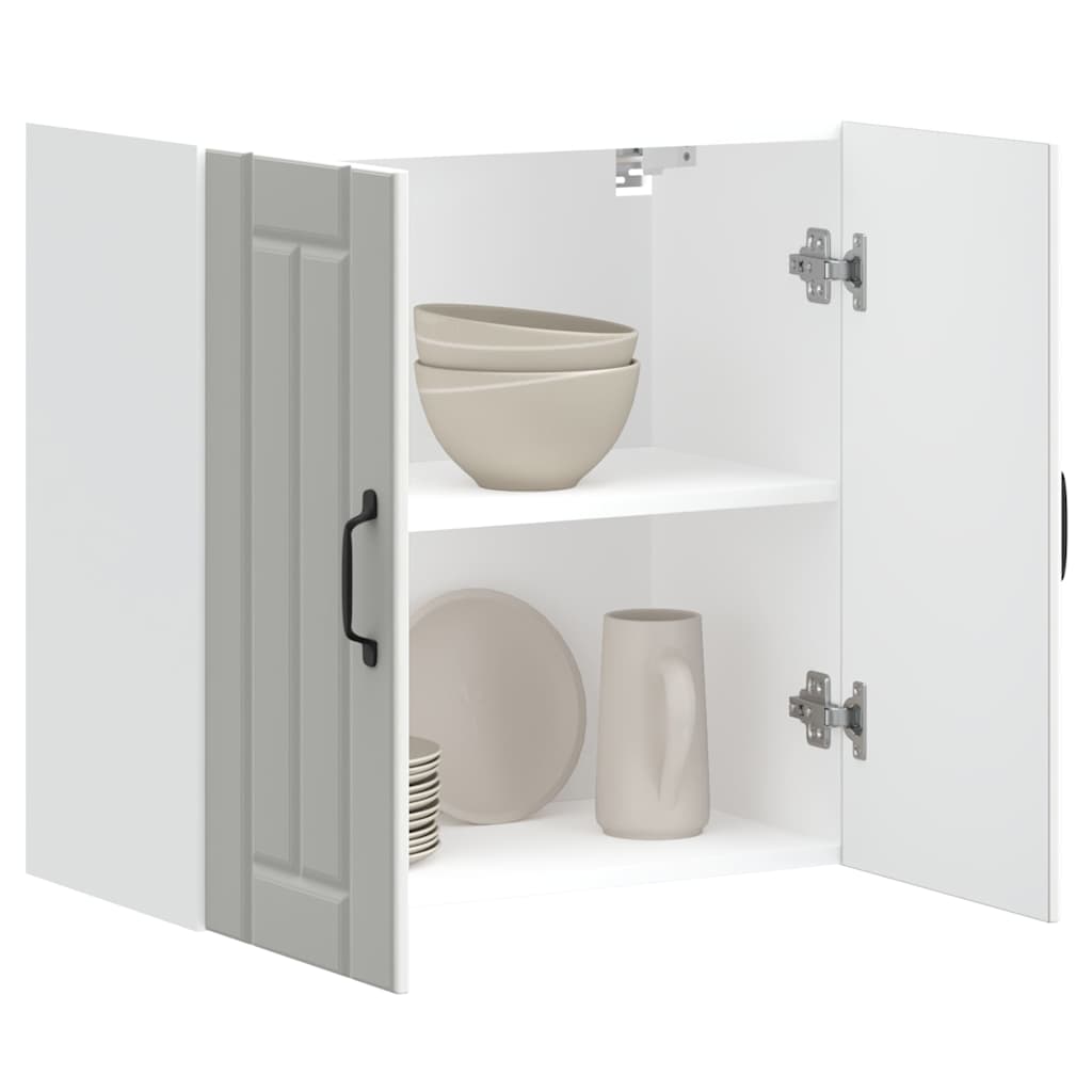 Кухненски стенен шкаф Lucca, бял, инженерно дърво