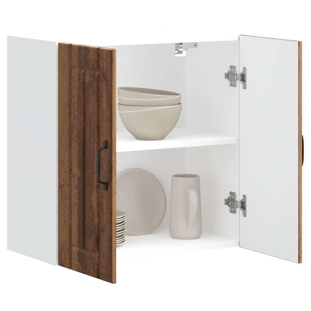 Кухненски стенен шкаф Lucca, старо дърво, инженерно дърво