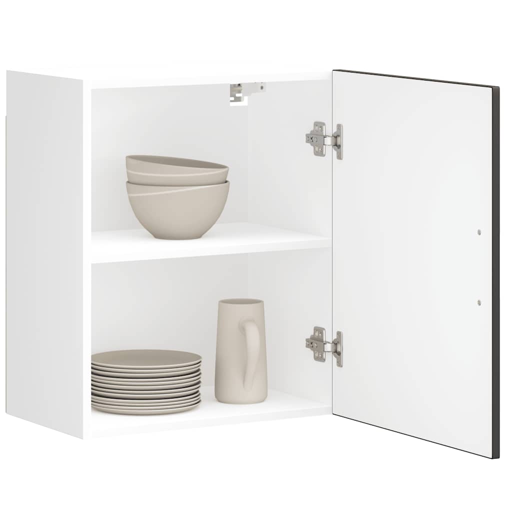 Кухненски стенни шкафове 2 бр Porto, черен, инженерно дърво