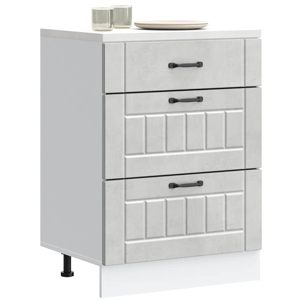 Кухненски шкаф Lucca, бетонно сив, инженерно дърво