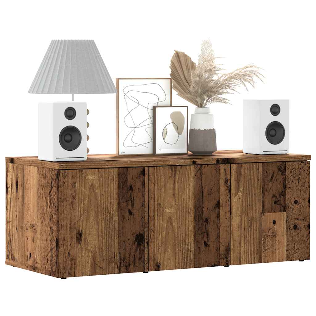 ТВ шкаф Старо дърво 80x34x30 cm Инженерна дървесина