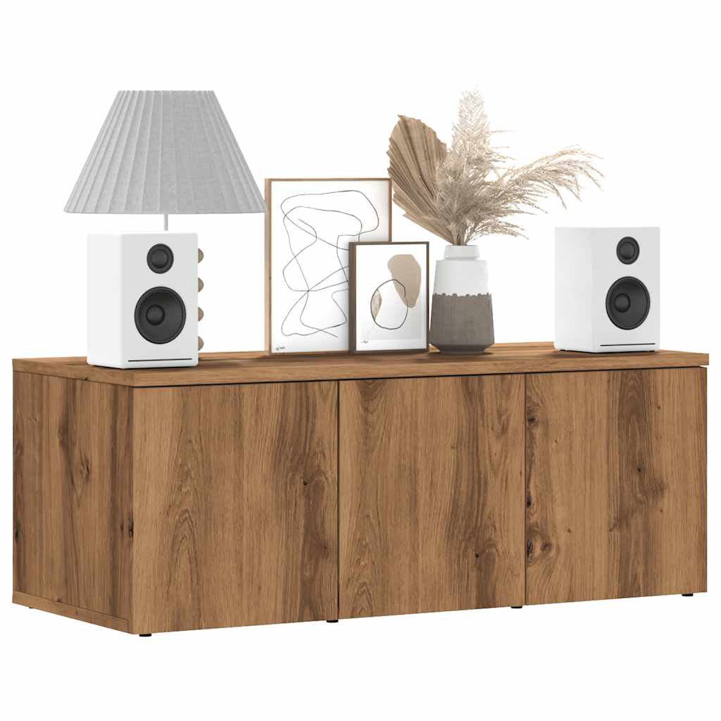 ТВ шкаф, дъб артизан, 80x34x30 см, инженерно дърво