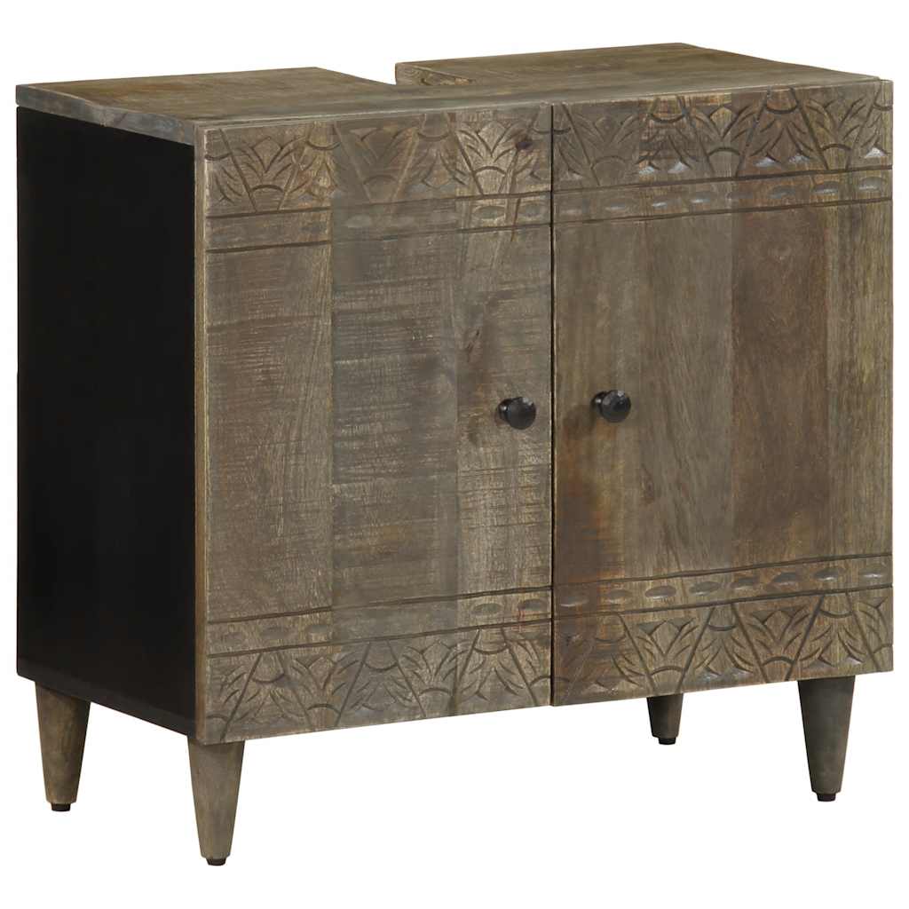 Шкаф за баня 62x33x58 см масивно мангово дърво