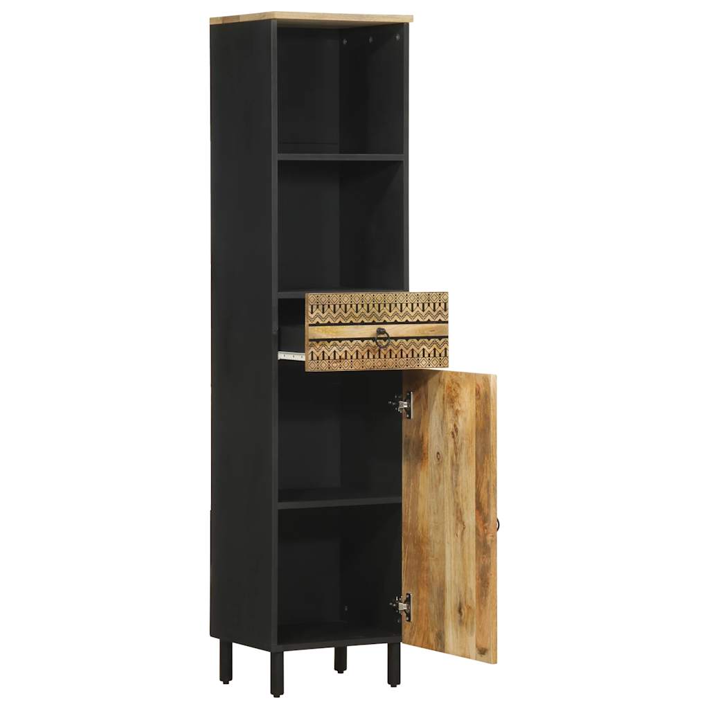 Шкаф за баня, 38x33,5x160 см, масивно мангово дърво Шкаф за баня, 38x33,5x160 см, масивно мангово дърво