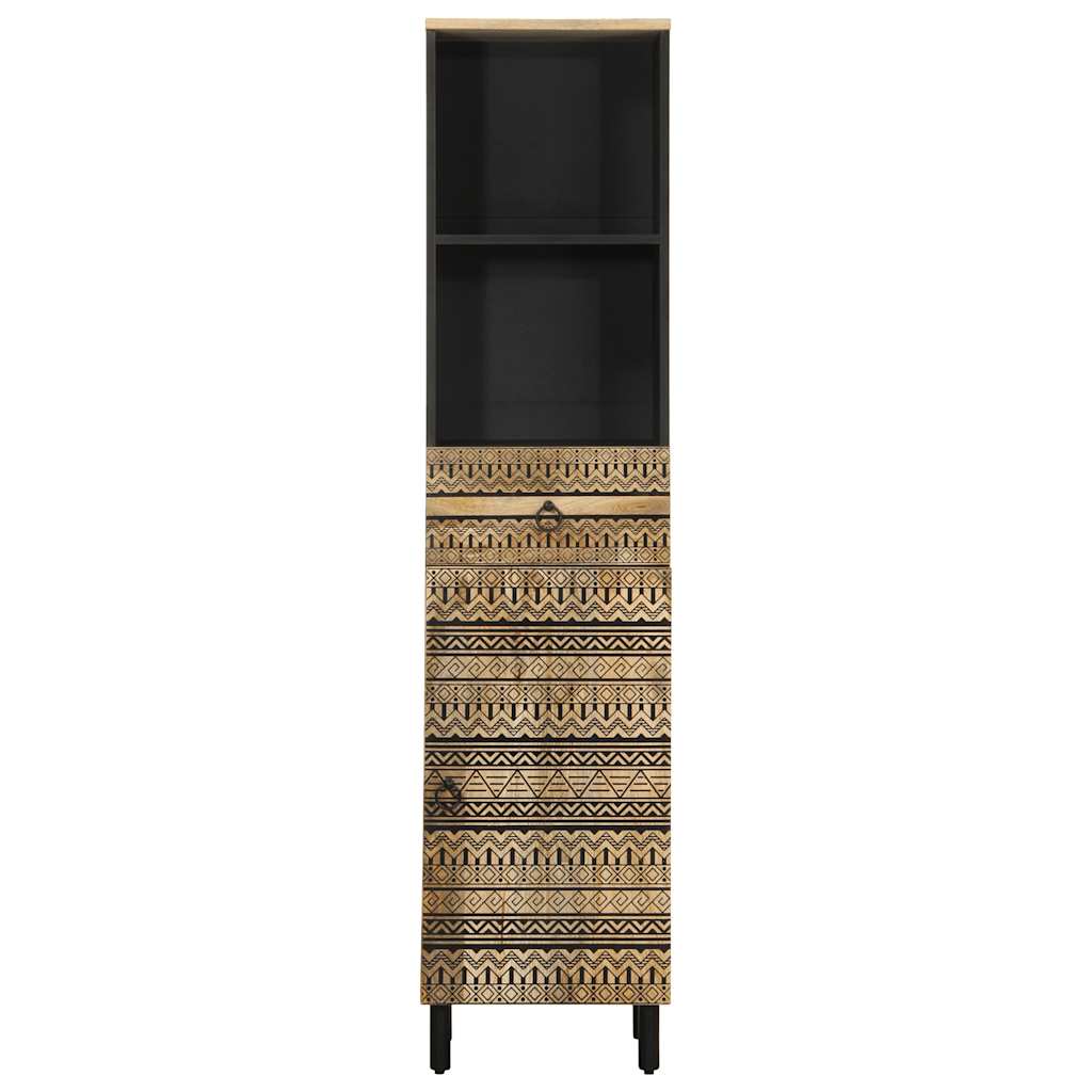 Шкаф за баня, 38x33,5x160 см, масивно мангово дърво Шкаф за баня, 38x33,5x160 см, масивно мангово дърво