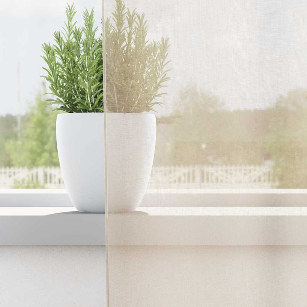 Пердета от воал с втулки, 2 бр, кремаво, 140x245 см Пердета от воал с втулки, 2 бр, кремаво, 140x245 см