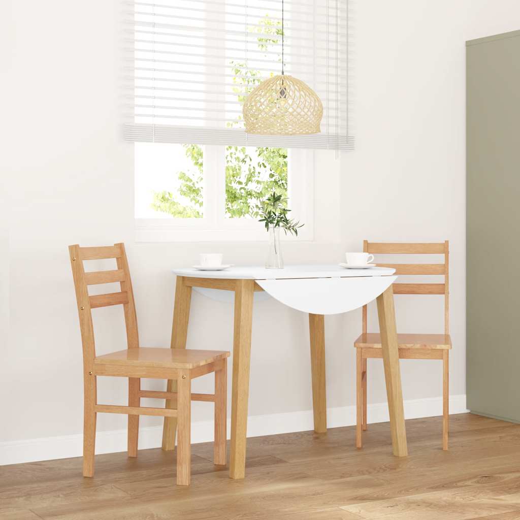 трапезни столове 2 бр. масивна дървесина гума