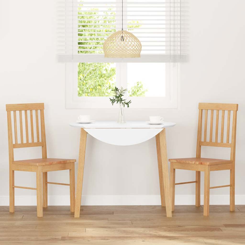 трапезни столове 2 бр. масивна дървесина гума трапезни столове 2 бр. масивна дървесина гума