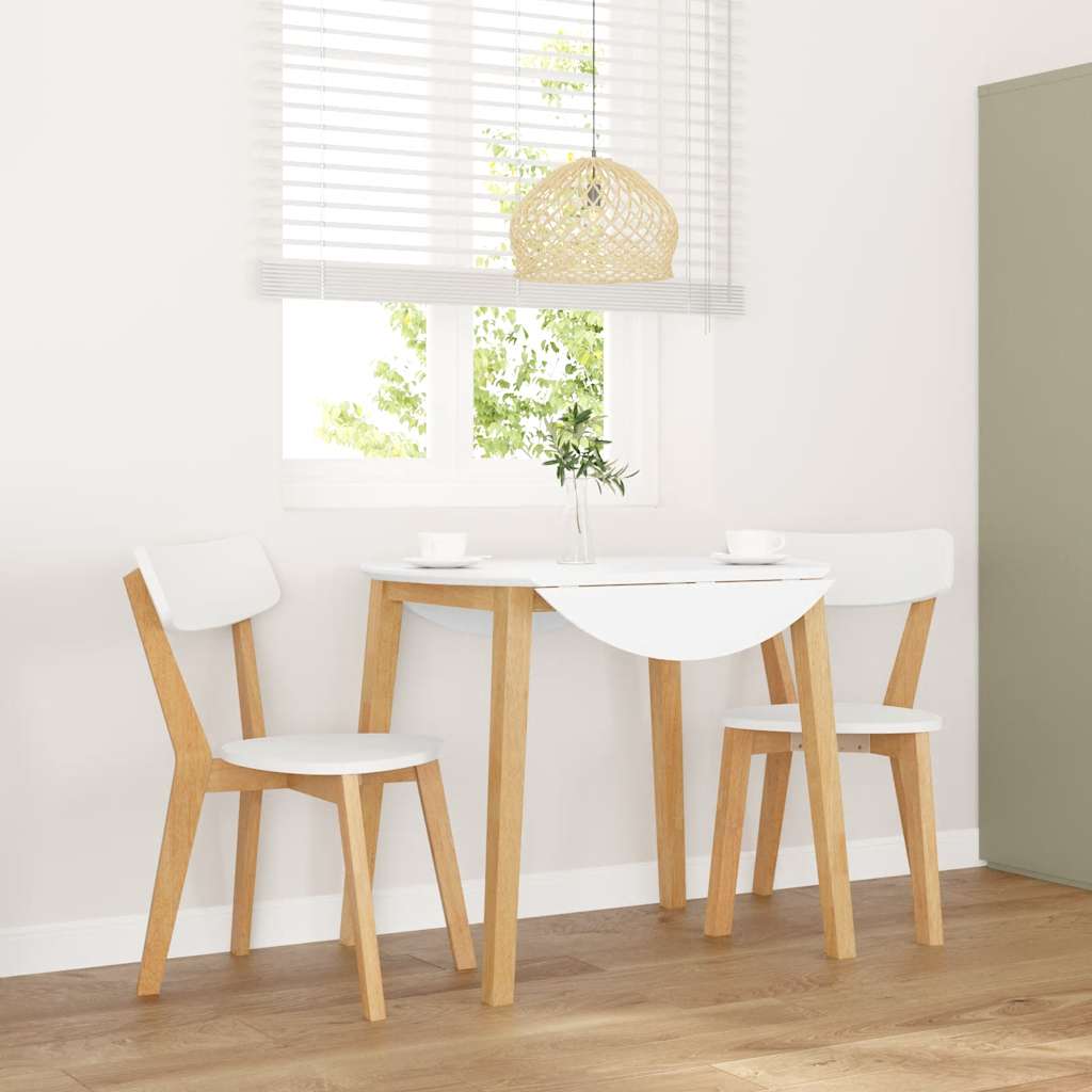 трапезни столове 2 бр. масивна дървесина гума