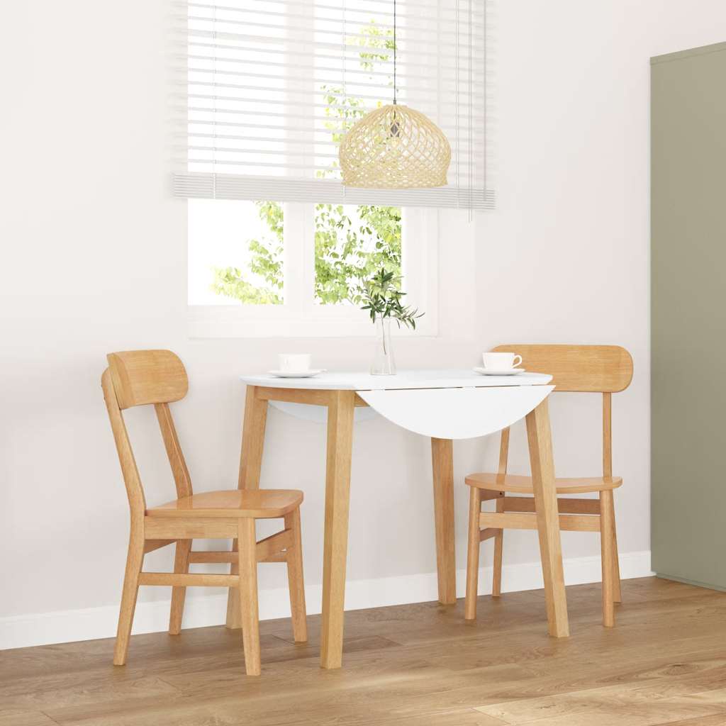 трапезни столове 2 бр. масивна дървесина гума