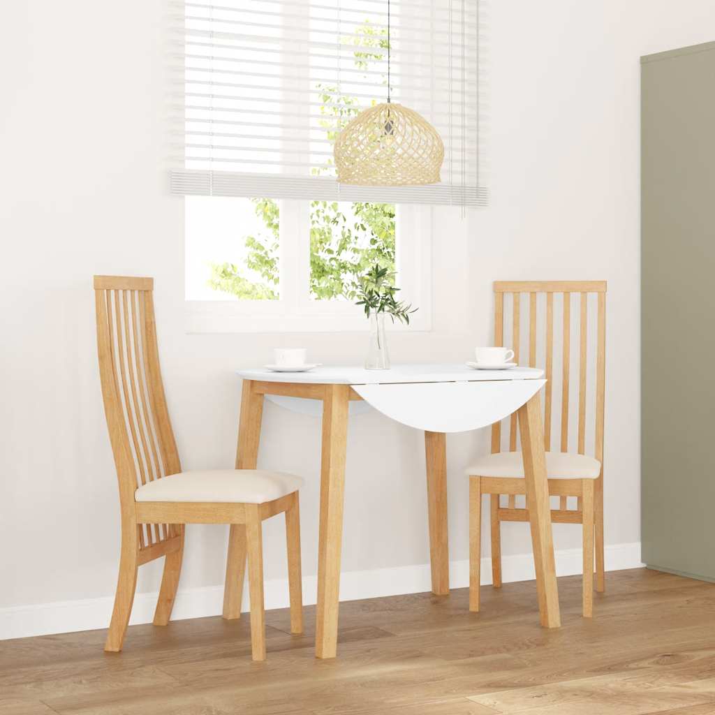 Трапезни столове с възглавници 2 бр масивна дървесина гума