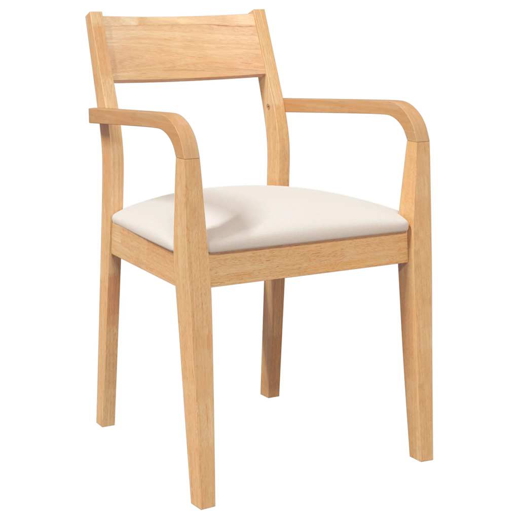 Трапезни столове с възглавници 2 бр Естествено масивно дърво Трапезни столове с възглавници 2 бр Естествено масивно дърво