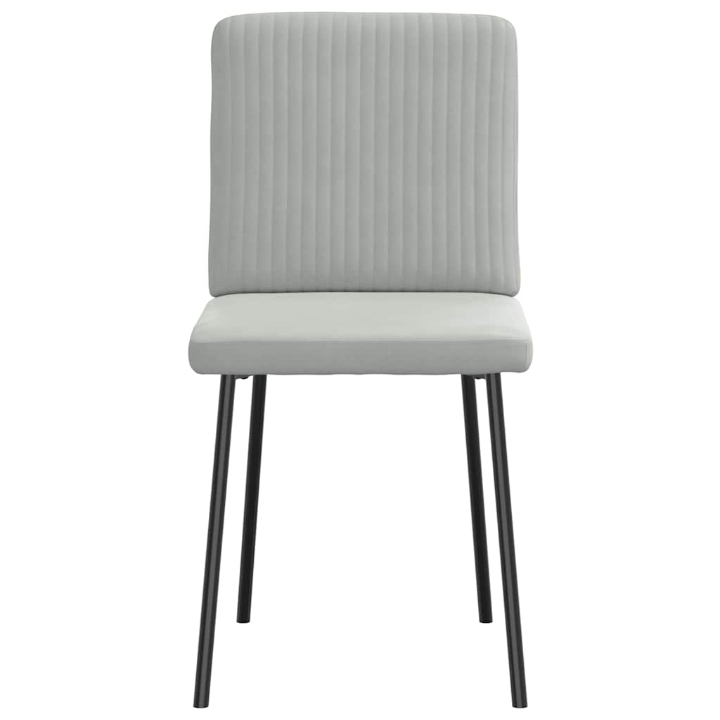 Трапезни столове, 4 бр, светлосиви, кадифе Трапезни столове, 4 бр, светлосиви, кадифе