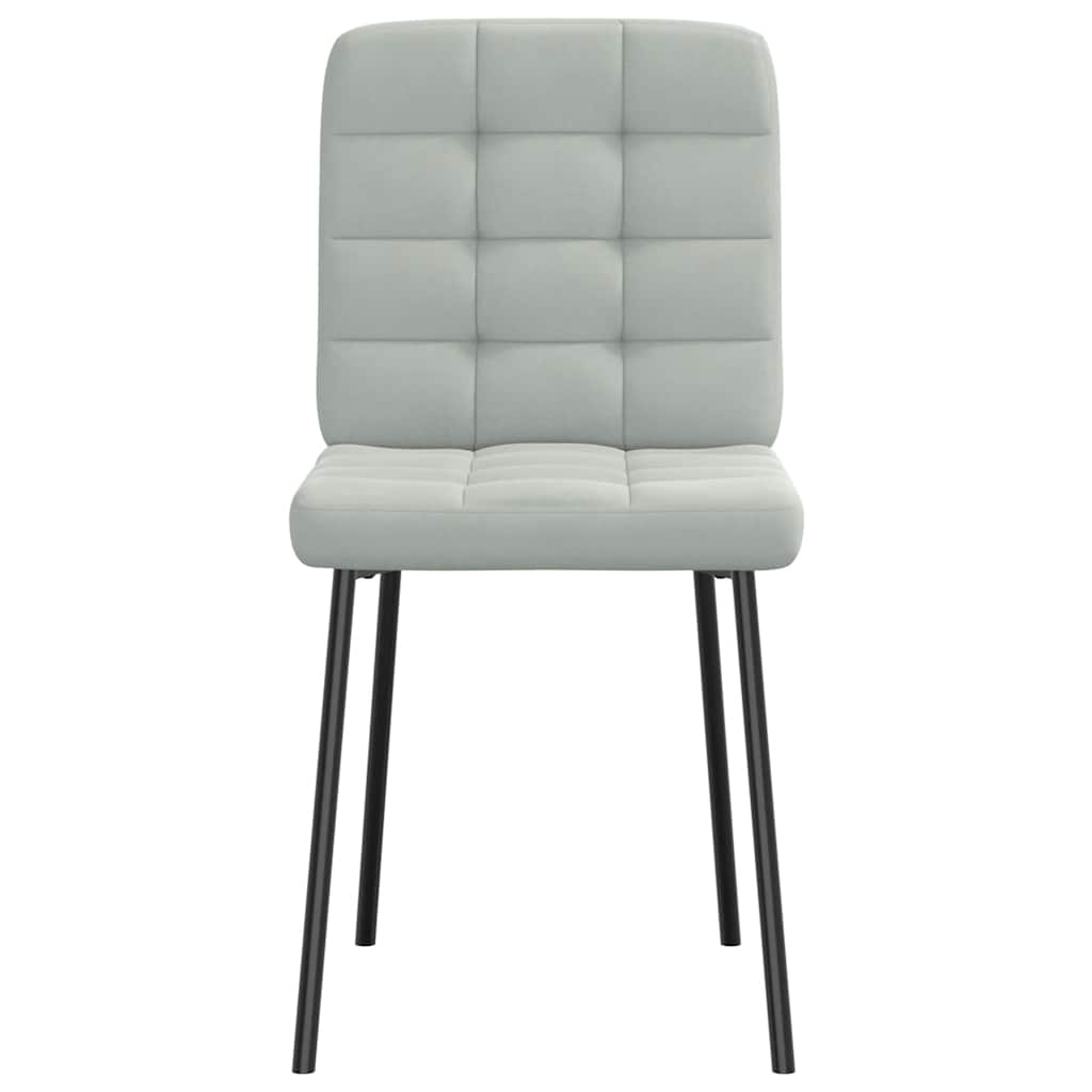 Трапезни столове, 6 бр, светлосиви, кадифе Трапезни столове, 6 бр, светлосиви, кадифе