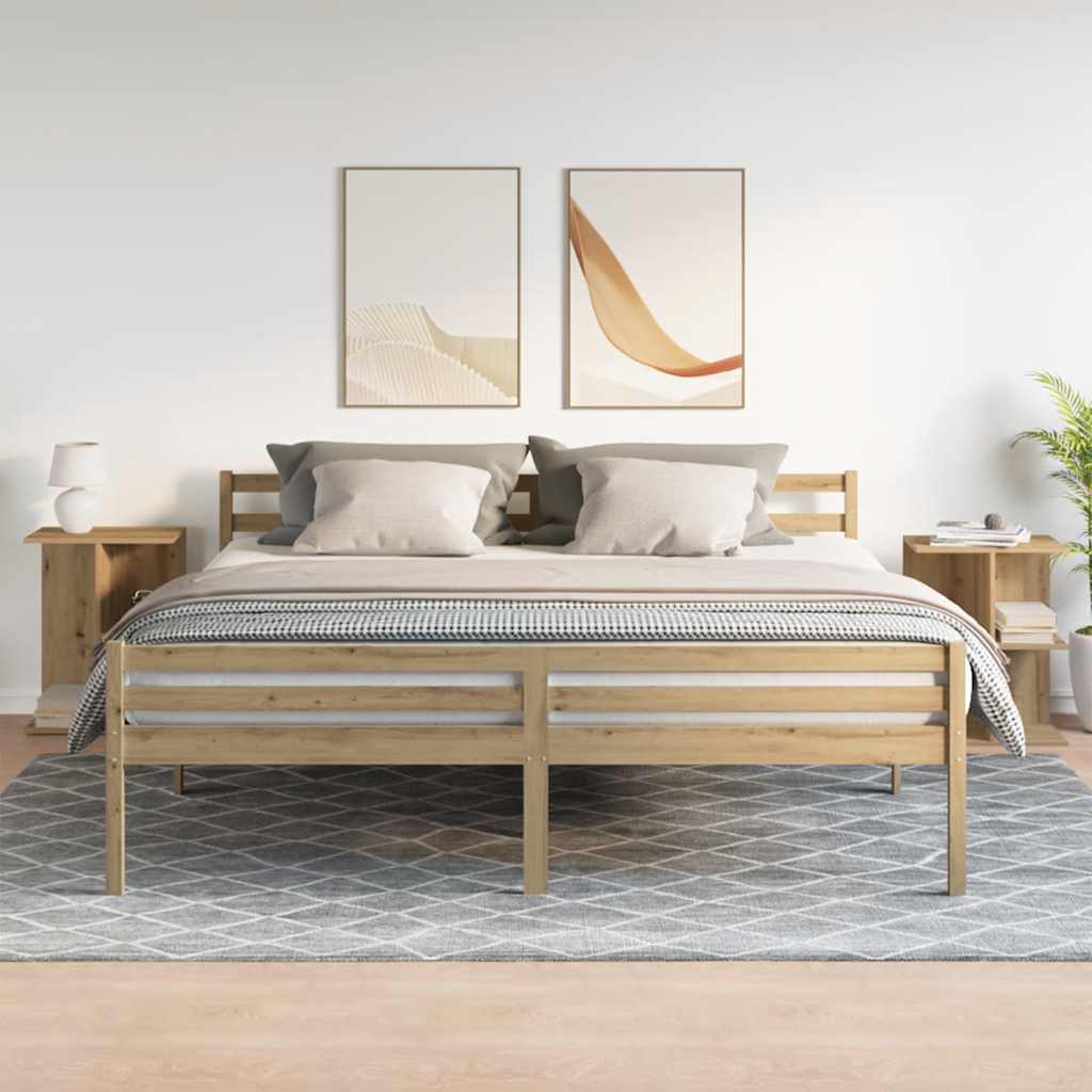 Нощни масички 2 бр дъб артизан 46,5x29x61 см инженерно дърво Нощни масички 2 бр дъб артизан 46,5x29x61 см инженерно дърво