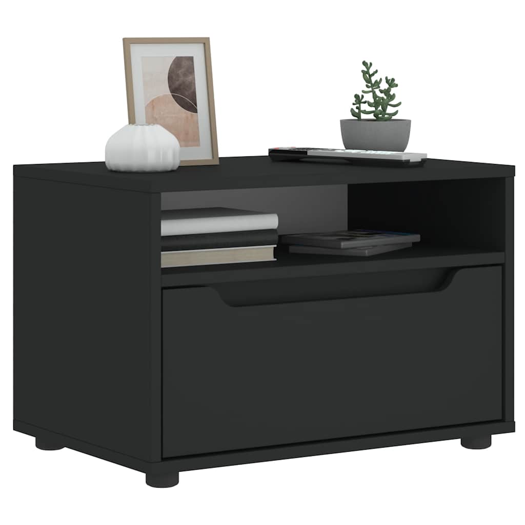 ТВ шкаф "VISNES" Черен 60x40x38 cm Изработена дървесина