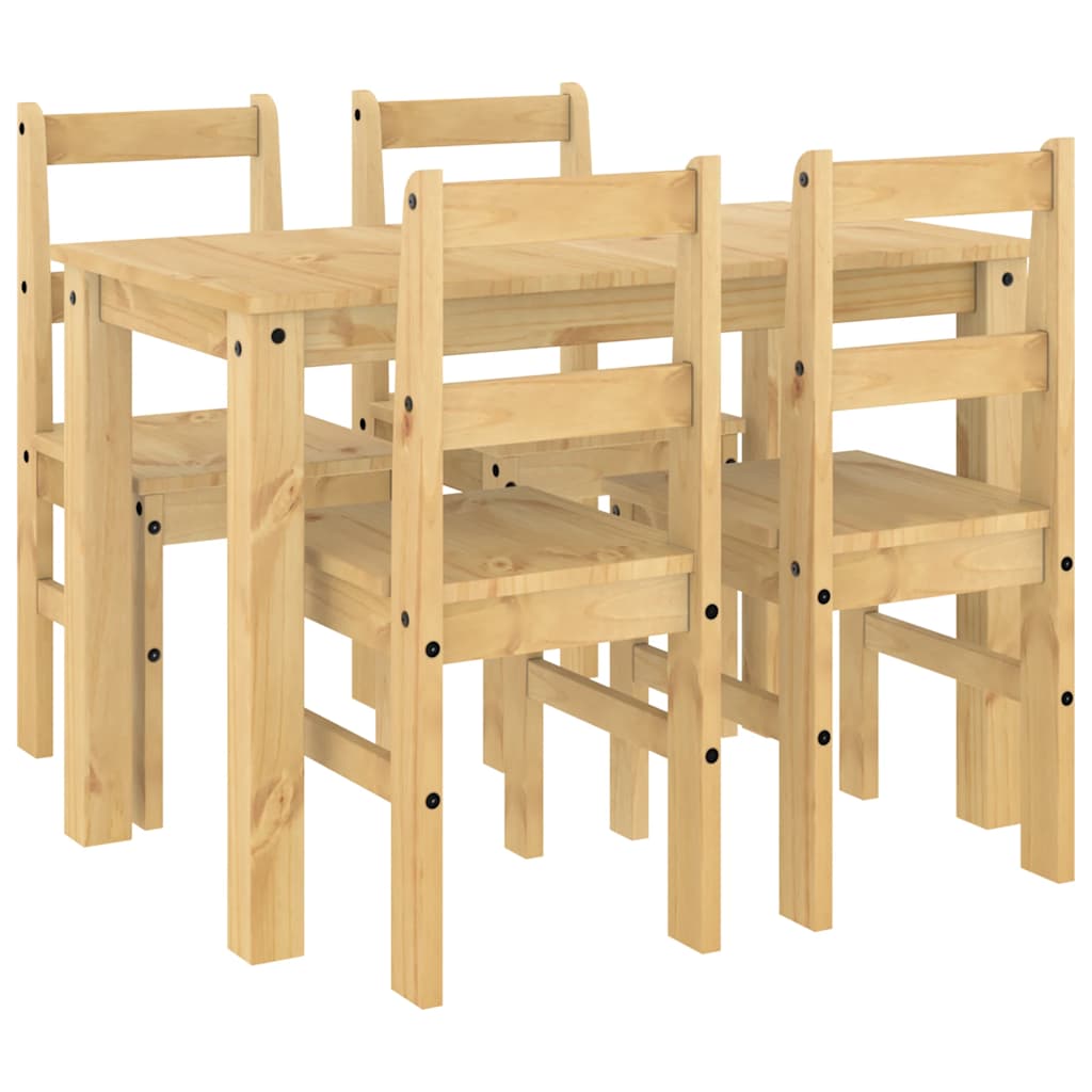 Трапезен комплект от 5 части Panama, бор масив Трапезен комплект от 5 части Panama, бор масив