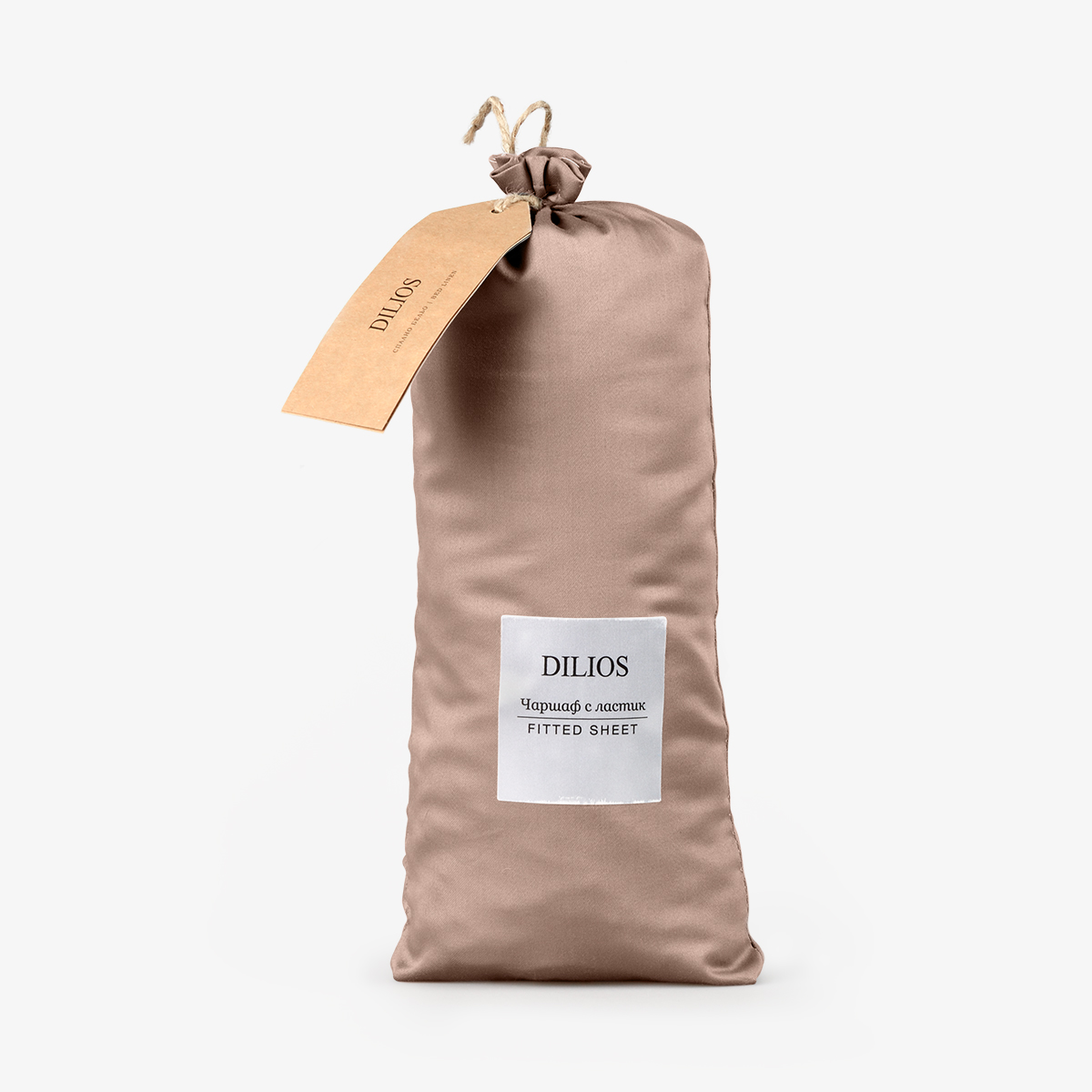 Чаршаф с ластик  РОУЗ, 100% Памучен сатен, 100/200/25 см