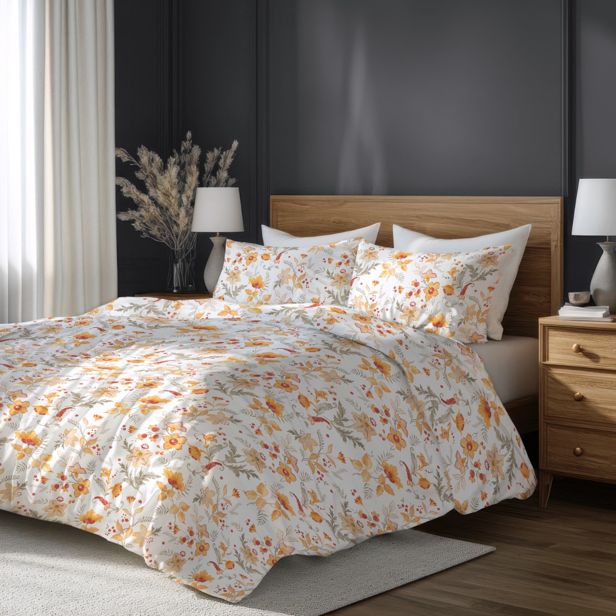 Спален Комплект БЕЗ долен чаршаф ЧАРМ, 100% Памук Ранфорс, 3 части