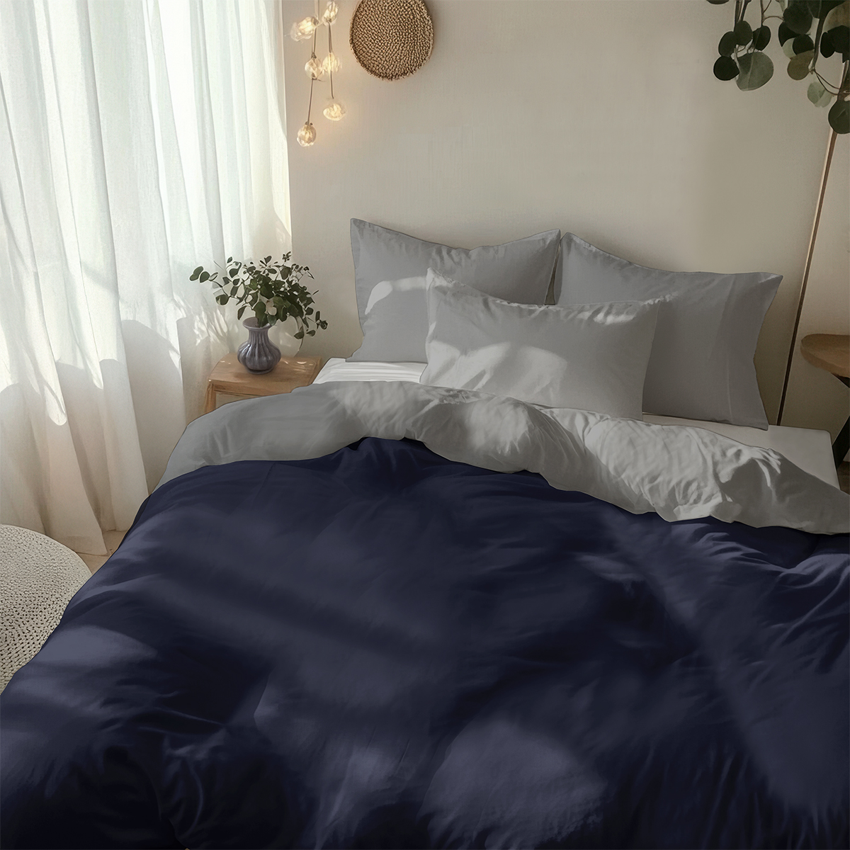 Двулицево спално бельо ДЕНИМ, 3 части, 100% Памук ранфорс