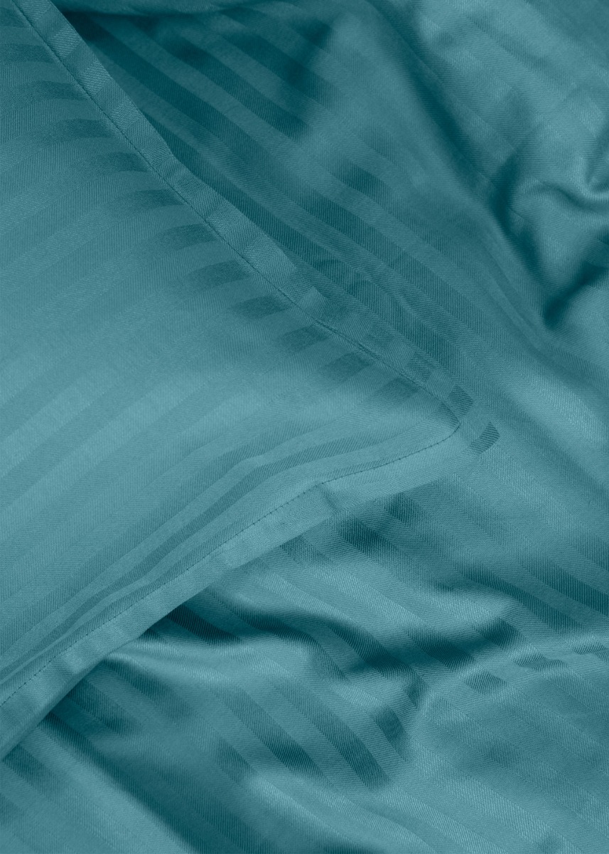 Спално бельо райе без долен чаршаф СЕВИЛЯ ЛУКС синьо, 2 части