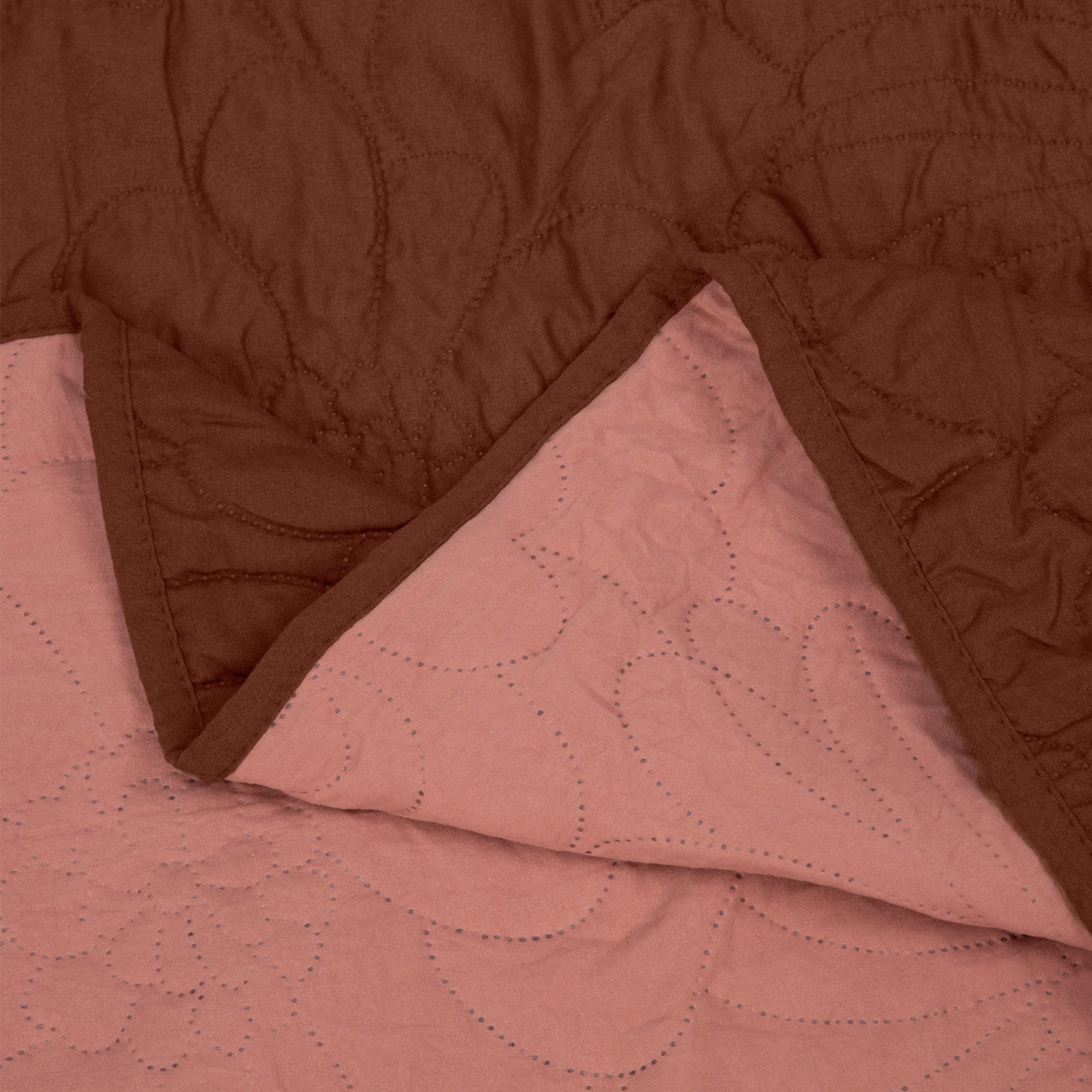 Двулицево Шалте за Спалня 160/220, ФЛОРЕНА Кафяво и Праскова Двулицево Шалте за Спалня 160/220, ФЛОРЕНА Кафяво и Праскова