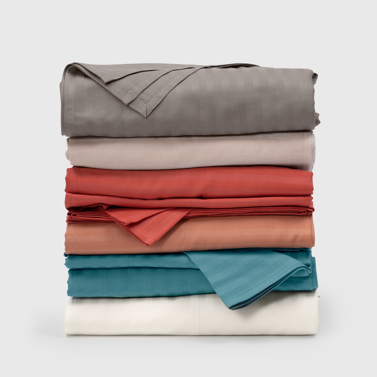 Долен чаршаф сатен райе СЕВИЛЯ ЛУКС тъмно сиво