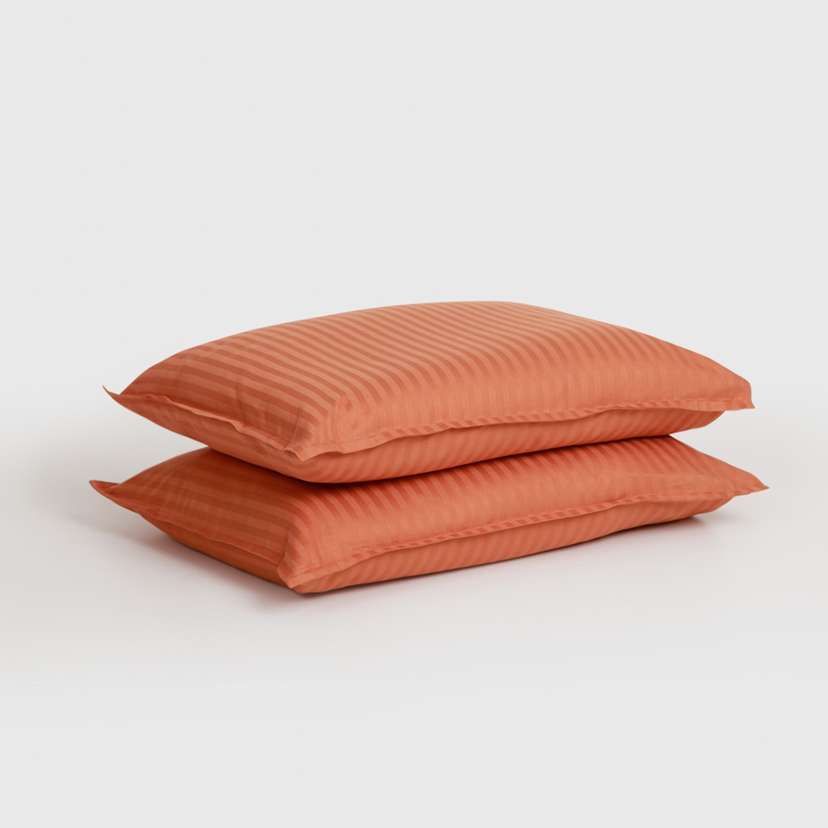 Комплект Калъфки райе 100% Памучен сатен 50/70 см, СЕВИЛЯ ЛУКС оранжево