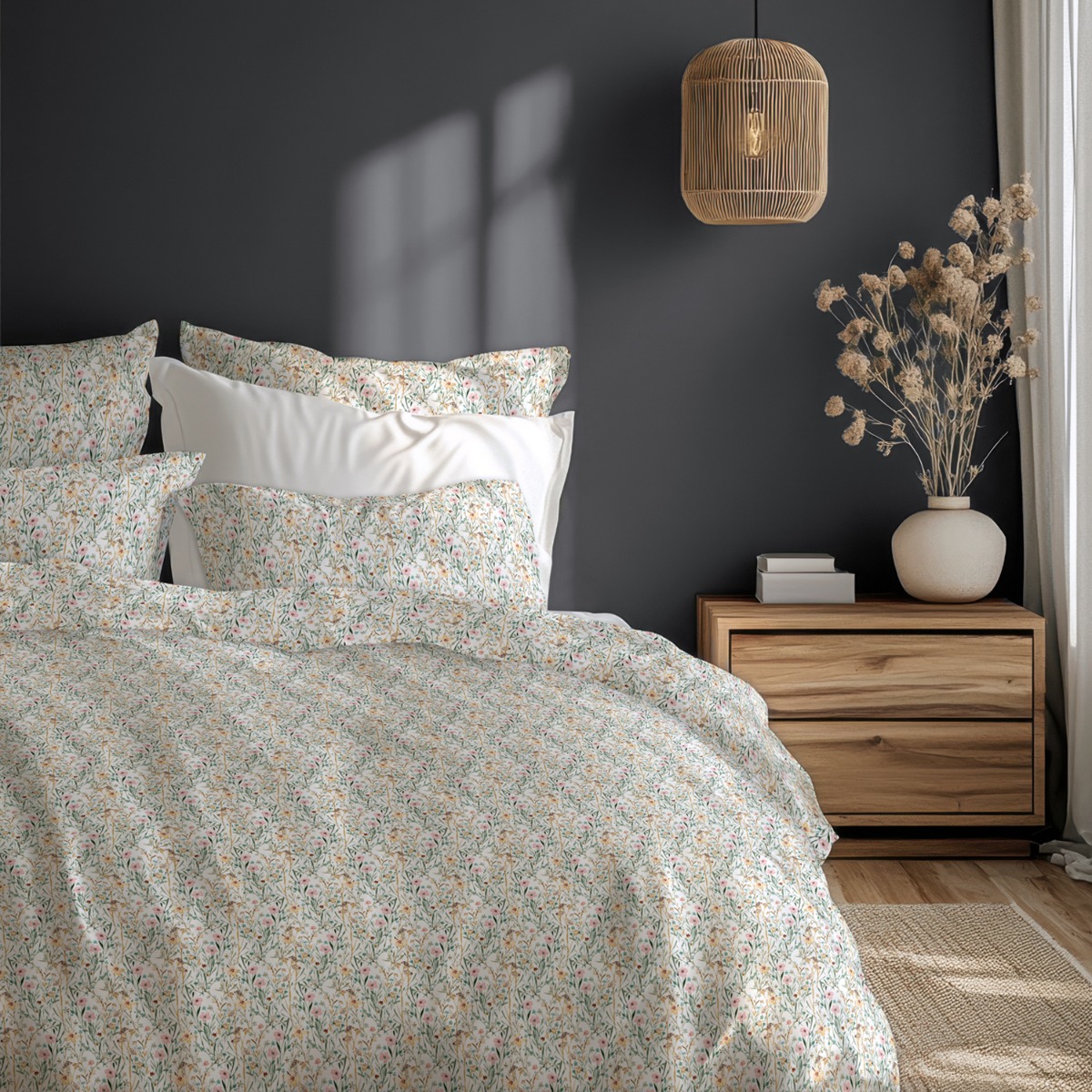 Спален Комплект БЕЗ долен чаршаф ФИОРИ, 100% Памук Ранфорс, 2 части