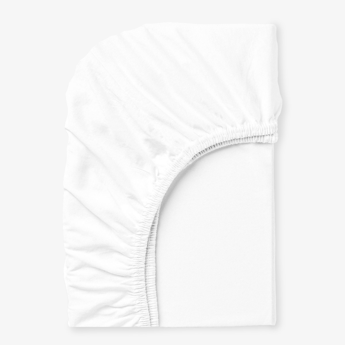 Чаршаф с ластик БЯЛ, 100% Памук ранфорс, 200/200/25 см