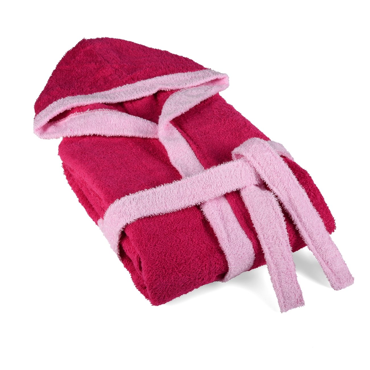 Детски Халат за Баня в Розово, 6-8 години, 100% Памук