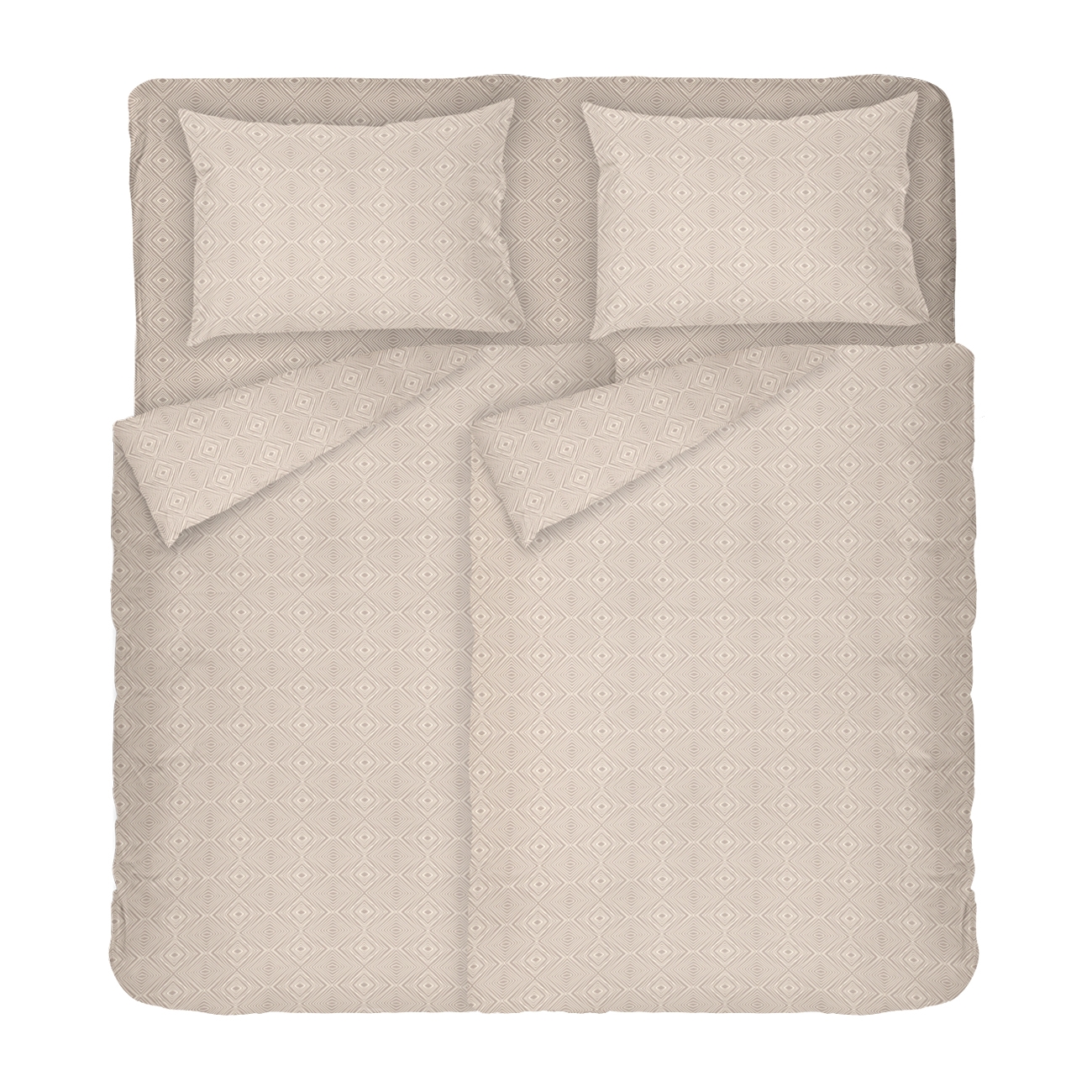 Спално бельо в бежово КАФЕ 2, 100% Памук Ранфорс, 5 части