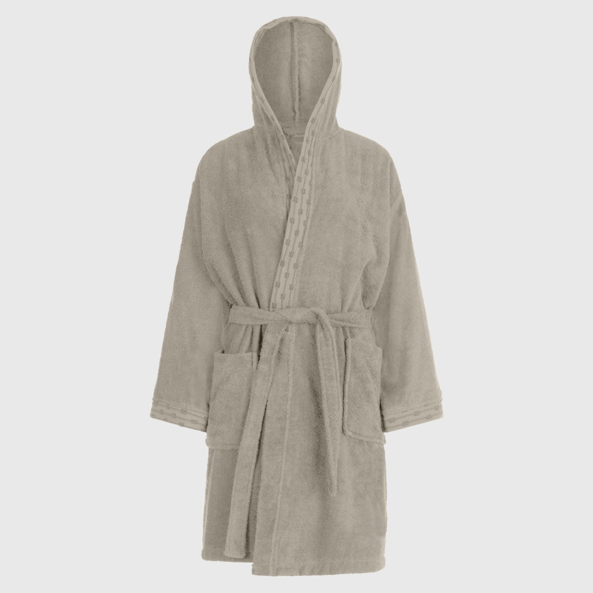 Халат за баня ТЕЯ СИВО, Рециклиран памук, S/M