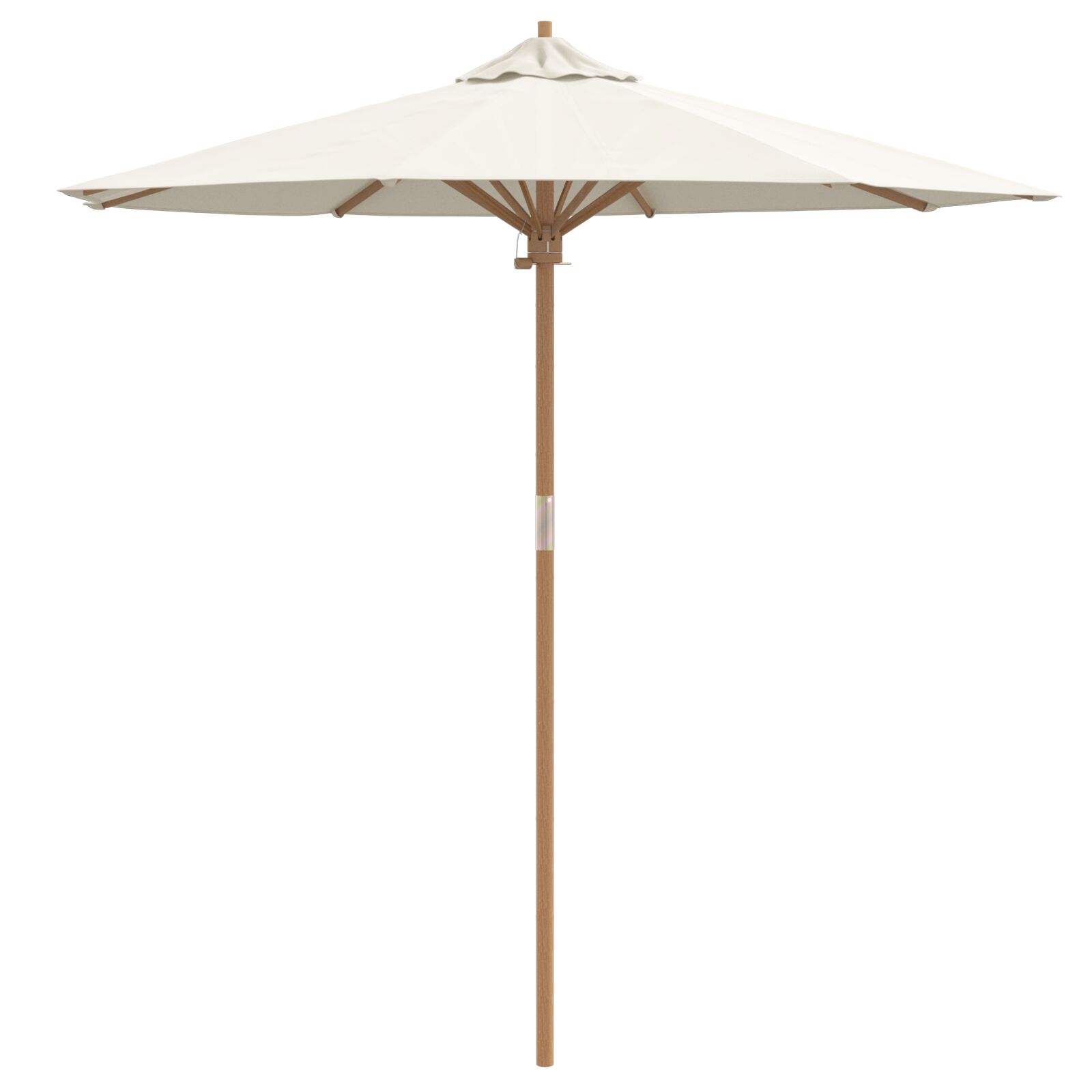 Градински чадър Кремаво-бял 217x230 см от бамбук